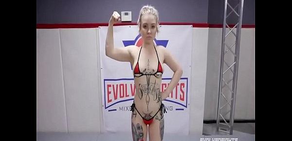  Kaiia Eve Mixed Nude Wrestling Battle Putting On Her Strapon